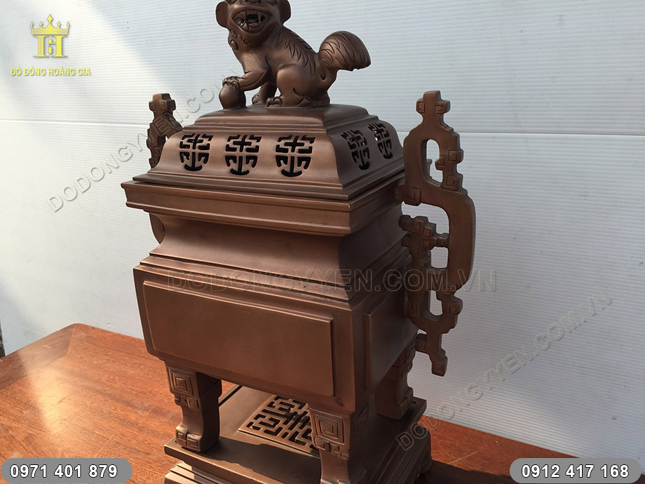 ngũ sự đồng đỏ hun đỉnh vu&ocirc;ng